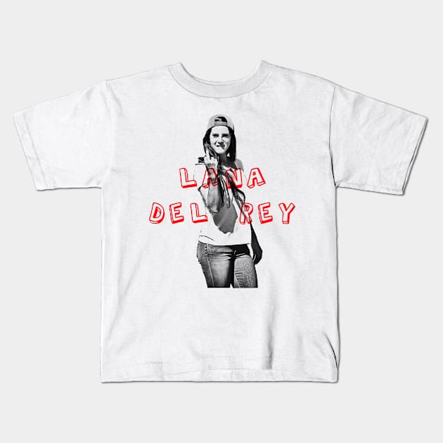 lana del rey visual art Kids T-Shirt by DOGGIES ART VISUAL